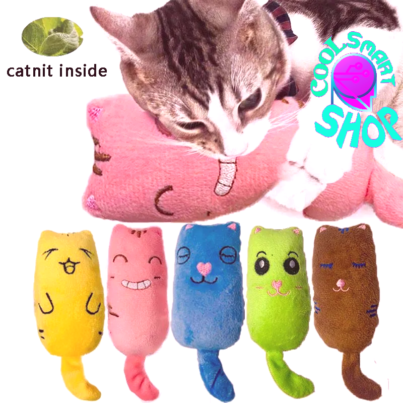 Teeth Grinding Catnip Toys Interactive Plush Cat Toy Pet Kitten Chewing Claws Thumb Bite Cat mint For Cats Funny Little Pillow