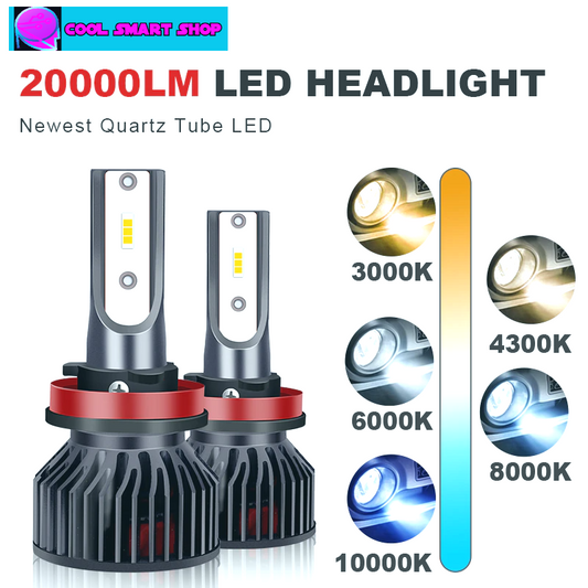 Turbo H7 Led Canbus H4 H1 H11 HB4 HB3 9005 9006 Lamp Headlight Bulbs Car Auto Fog light 20000LM Nebbia 1860 12V 6000K 10000K 4K3