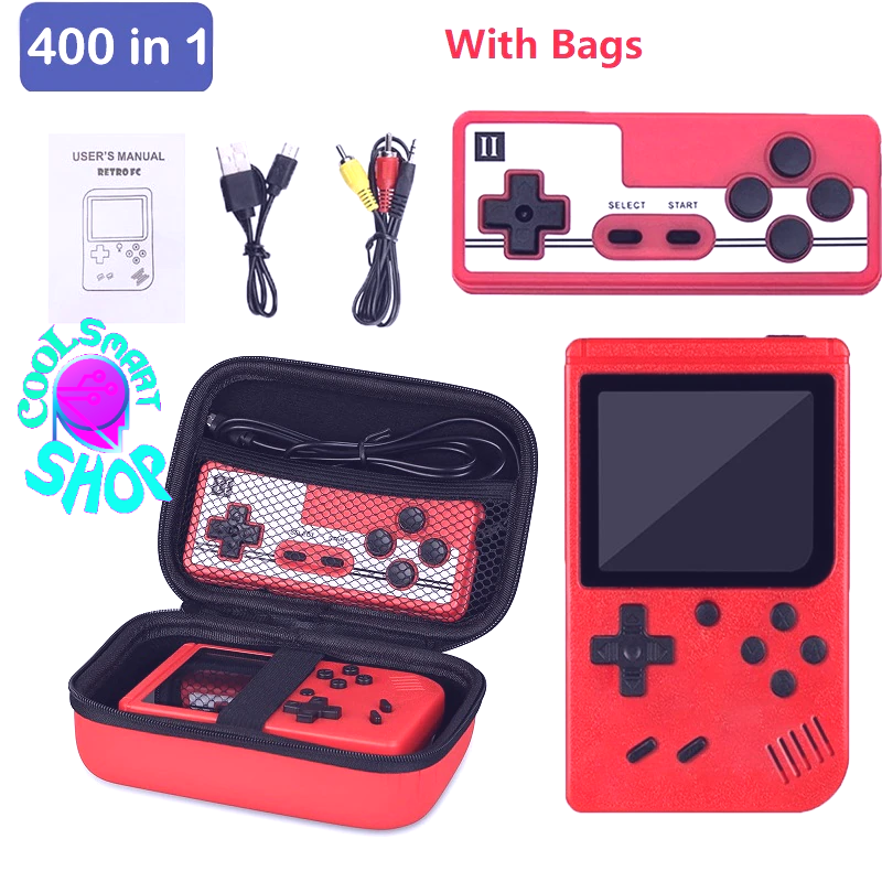 Retro Handheld Game Player With Bag Protection Video Game Console TV AV Out Mini Portable 8 Bit Game Console for Kids Gift