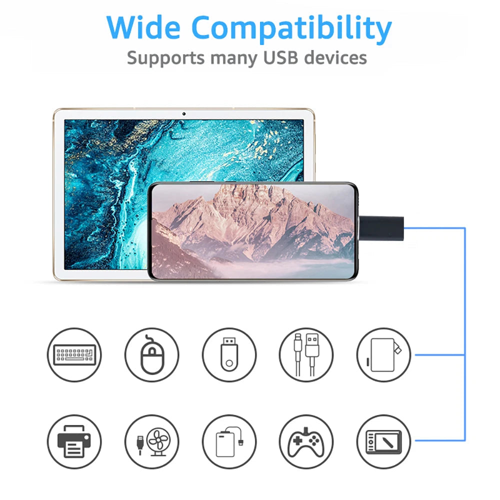 1-5pcs Type C Female To Micro USB Male Adapter Connector Charging Data Transfer USB-C To Micro USB Converters for Xiaomi Samung