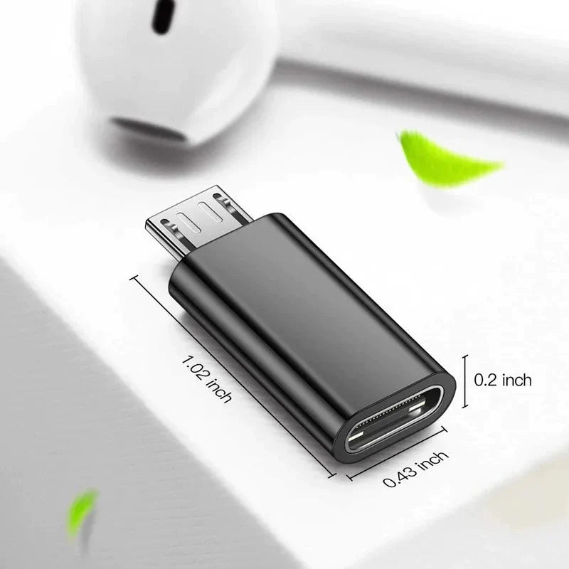 1-5pcs Type C Female To Micro USB Male Adapter Connector Charging Data Transfer USB-C To Micro USB Converters for Xiaomi Samung