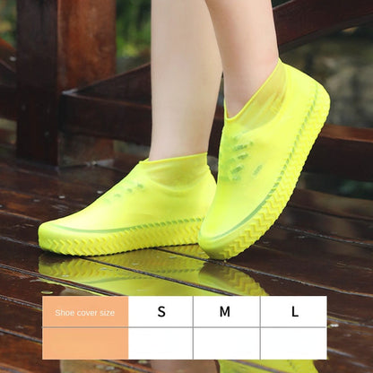 1 Pair Silicone WaterProof Shoe Covers S/M/L Covers Slip-resistant Rubber Rain Boot Overshoes Accessories For Outdoor Rainy Day YELLOW