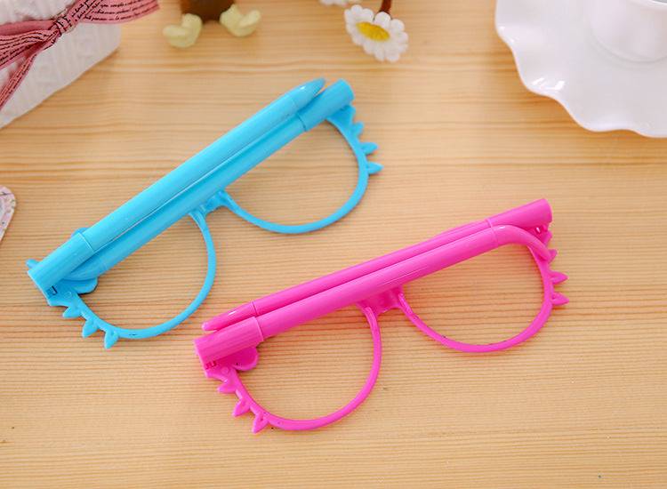 1 Piece Kawaii Ballpoint Pen School Creative Stationery Office Gift Cute Chancery Glasses Bow Writing Supplies