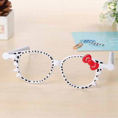 1 Piece Kawaii Ballpoint Pen School Creative Stationery Office Gift Cute Chancery Glasses Bow Writing Supplies Blue white