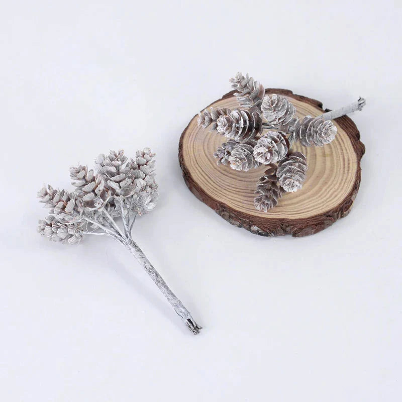 10/20pcs Artificial Fake Pine Cone Christmas DIY Wreath Craft Christmas Decorations for Home Xmas Tree Ornament Navidad