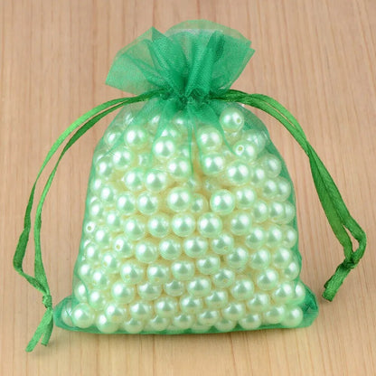 100pcs 24 Colors Jewelry Packaging Bag 5*7 7*9 9*12 10*15cm Organza Bags Gift Storage Wedding Drawstring Pouches Wholesales