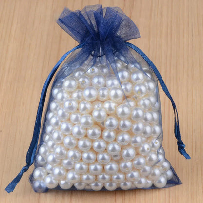 100pcs 24 Colors Jewelry Packaging Bag 5*7 7*9 9*12 10*15cm Organza Bags Gift Storage Wedding Drawstring Pouches Wholesales