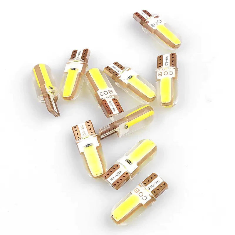 10Pcs 12V T10 Cob 4/6/12 Smd Led Auto Interior Bulb Canbus Error Free White 5730 Led Car Side Wedge Light Bulb License Lamp 4 SMD