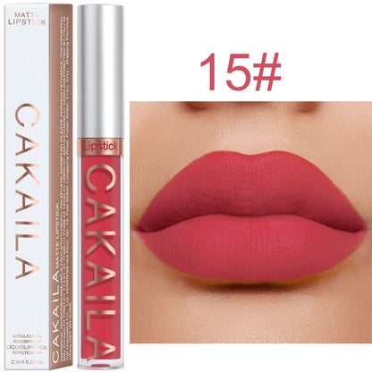 18 Colors Matte Lipgloss Wholesale Cheap Liquid Lipstick Makeup Lip Color Batom Long Lasting Sexy Red Pink Nude Lip Gloss Bulk 15
