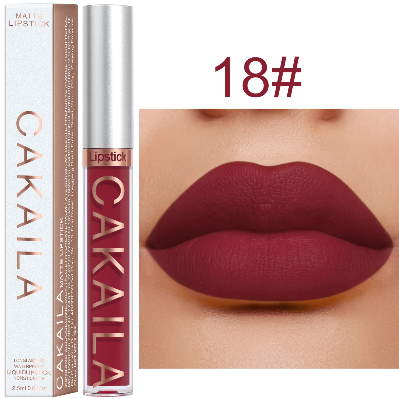 18 Colors Matte Lipgloss Wholesale Cheap Liquid Lipstick Makeup Lip Color Batom Long Lasting Sexy Red Pink Nude Lip Gloss Bulk 18