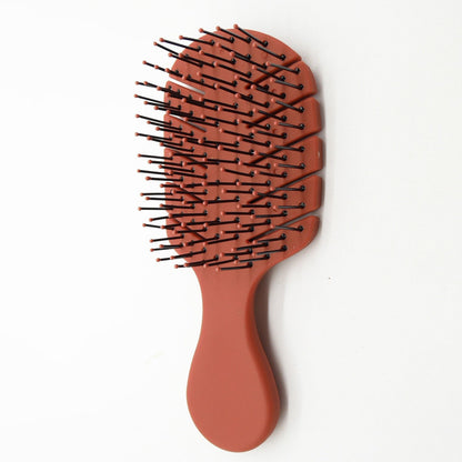 1Pc Curved Vented Hair Comb Massage Hair Brush Detangling Hairbrush Women Fast Blow Drying Wet Dry Curly Hair Styling Tools Red 03