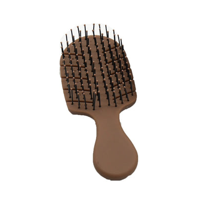 1Pc Curved Vented Hair Comb Massage Hair Brush Detangling Hairbrush Women Fast Blow Drying Wet Dry Curly Hair Styling Tools Brown 03