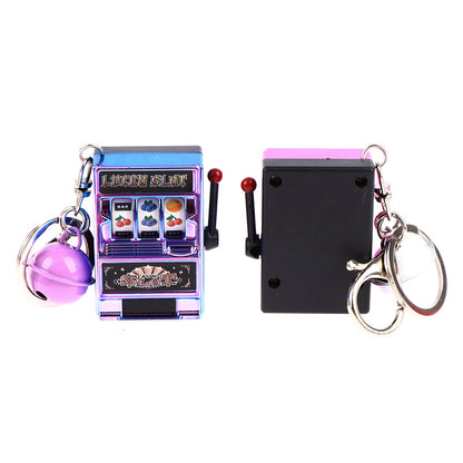 1pc Lucky Jackpot Mini Fruit Slot Machine Fun Birthday Keychain Gift Kids Educational Toy Coin Operated Games Gambling Machine