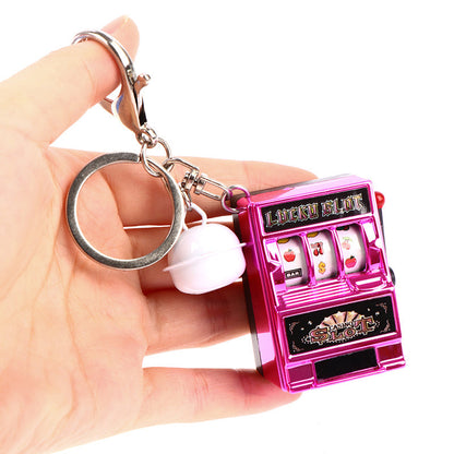 1pc Lucky Jackpot Mini Fruit Slot Machine Fun Birthday Keychain Gift Kids Educational Toy Coin Operated Games Gambling Machine