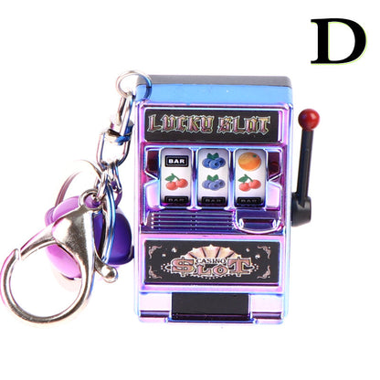 1pc Lucky Jackpot Mini Fruit Slot Machine Fun Birthday Keychain Gift Kids Educational Toy Coin Operated Games Gambling Machine