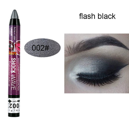 2 In 1 Eyeshadow Lipstick Pencil 12 Colors Waterproof Pearl Silkworm Eye Shadow Pencil Long-lasting Eyeshadow Make Up Cosmetic 002