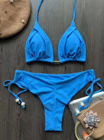 2023 Bikini Micro Sexy Bandage Swimsuit Women Push Up Swimwear Two Piece Bikini Set Solid Bather Bathing Suit Swim Suit Female