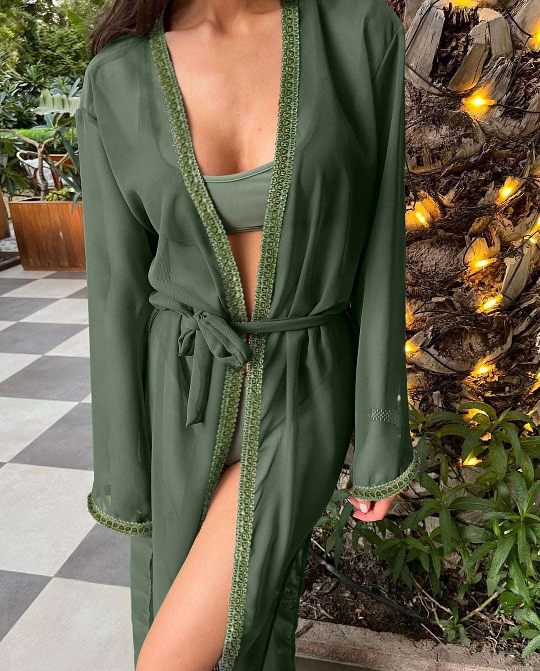 2023 New Solid cover-ups for women Tunic Beach Cover Up Swimsuit Folds Long Sleeve Pareo Sarong Beachwear Saida de Praia TZ21133G70 One Size