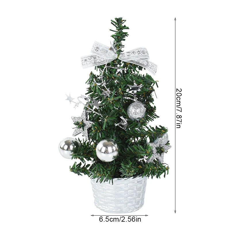 20cm Artificial Christmas Tree Decoration Home Desktop Ornament Small Tree Christmas Festival Party Decor New Year Gift B 20cm