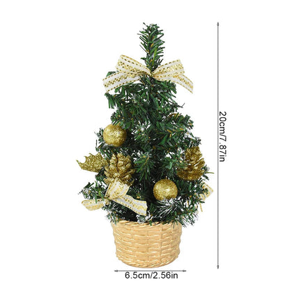 20cm Artificial Christmas Tree Decoration Home Desktop Ornament Small Tree Christmas Festival Party Decor New Year Gift A 20cm
