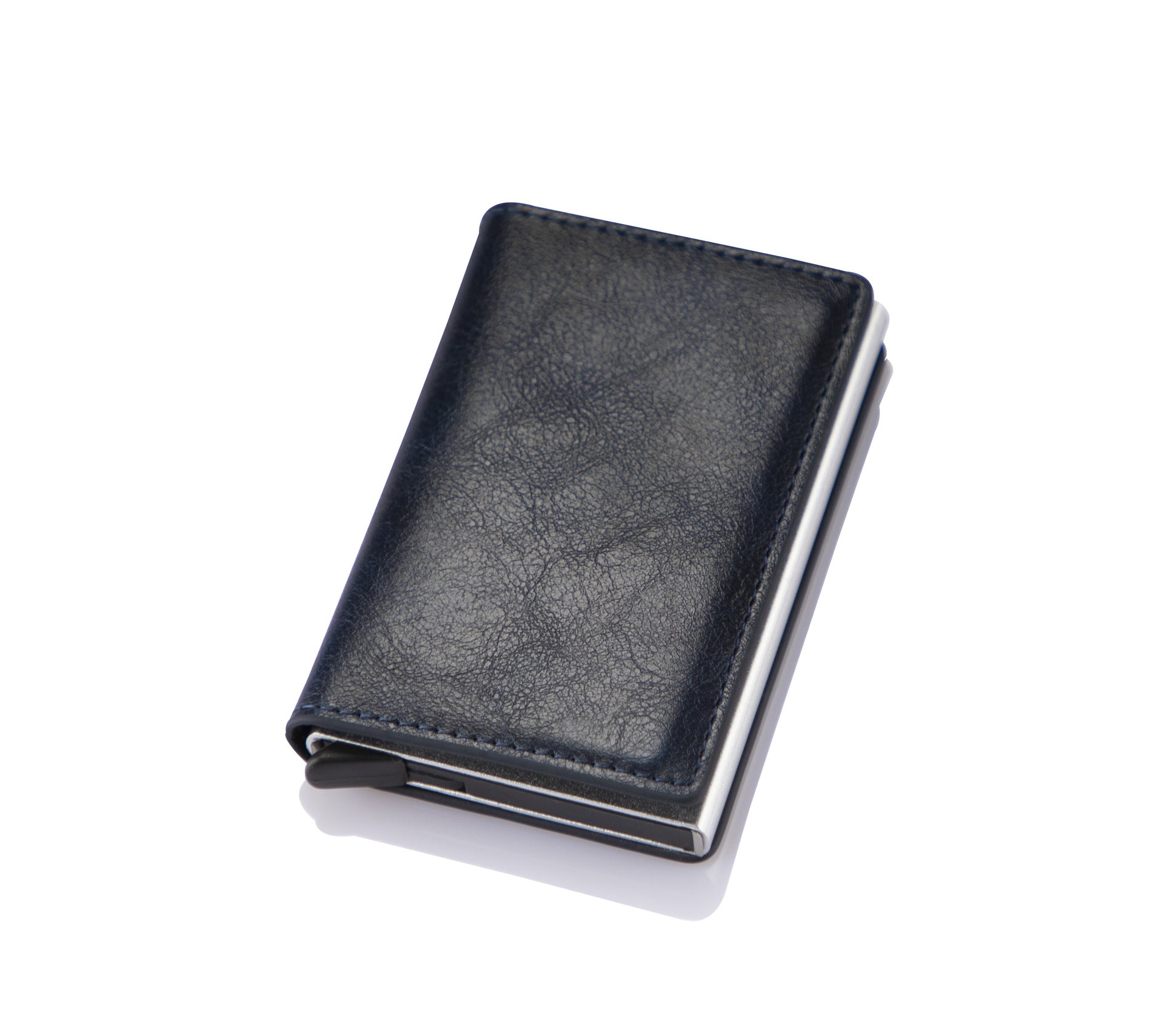 Credit Card Holder Men Woman Smart Wallet RFID Cardholder Carbon Fiber Leather Wallet Money Clip Purse Card Case