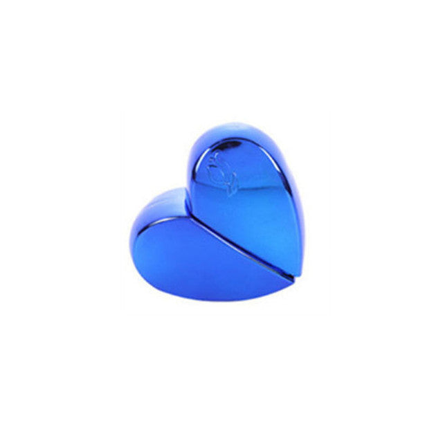 25ml Heart Shaped Refillable Spray Perfume Bottle Thick Glass Pump Woman Parfum Atomizer Travel Empty Cosmetic Containers Dark Blue