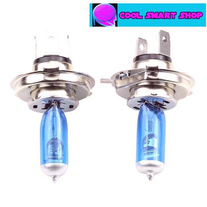 2PCS 6000K DC12V Bi-Xenon HID High Power Super White H4 55W Low Consumption Beam Headlight Bulb Light Lamps Su Car Parts