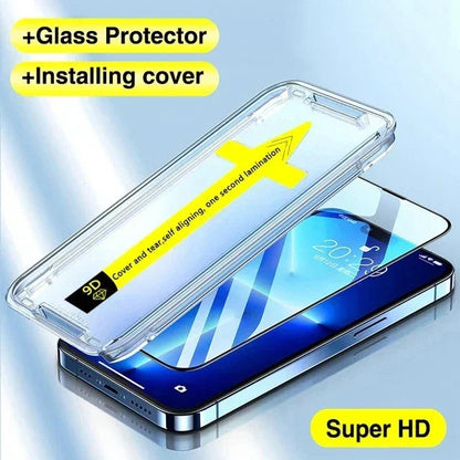 2PCS 8K High End Tempered Glass For IPhone 14 11 12 13 15 Pro Max 15 Plus Privacy Screen Protector with Alignment Mounting Cover 2Pcs HD Glass