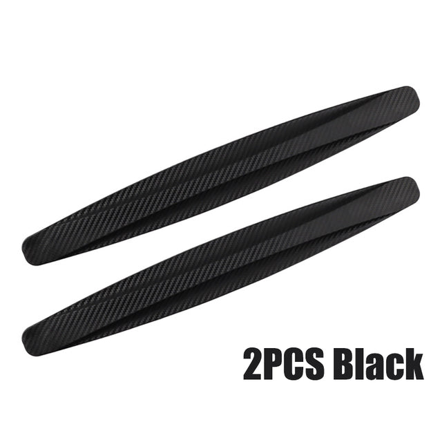 2pcs Car Bumper Protector Strip Guard Corner Protection Strips Scratch Protector Crash Blade Anti-collision Auto Accessories Black