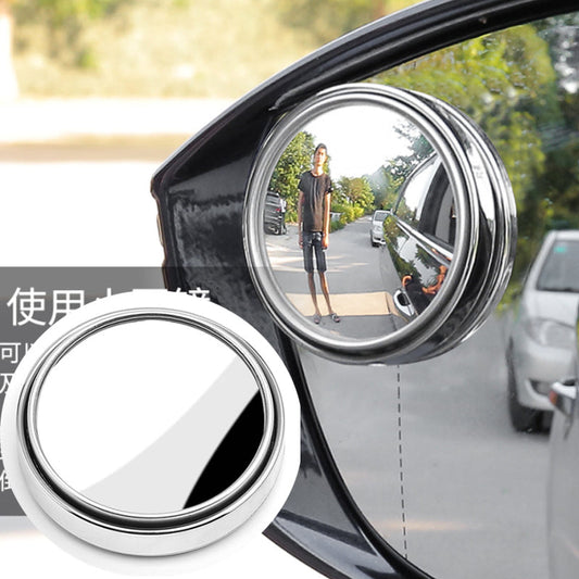 2pcs HD Glass Car Blind Spot Mirror Auto Motorcycle 360° Adjustable Wide Angle Rearview Mirrors Extra Round For BMW/AUDI/Benz