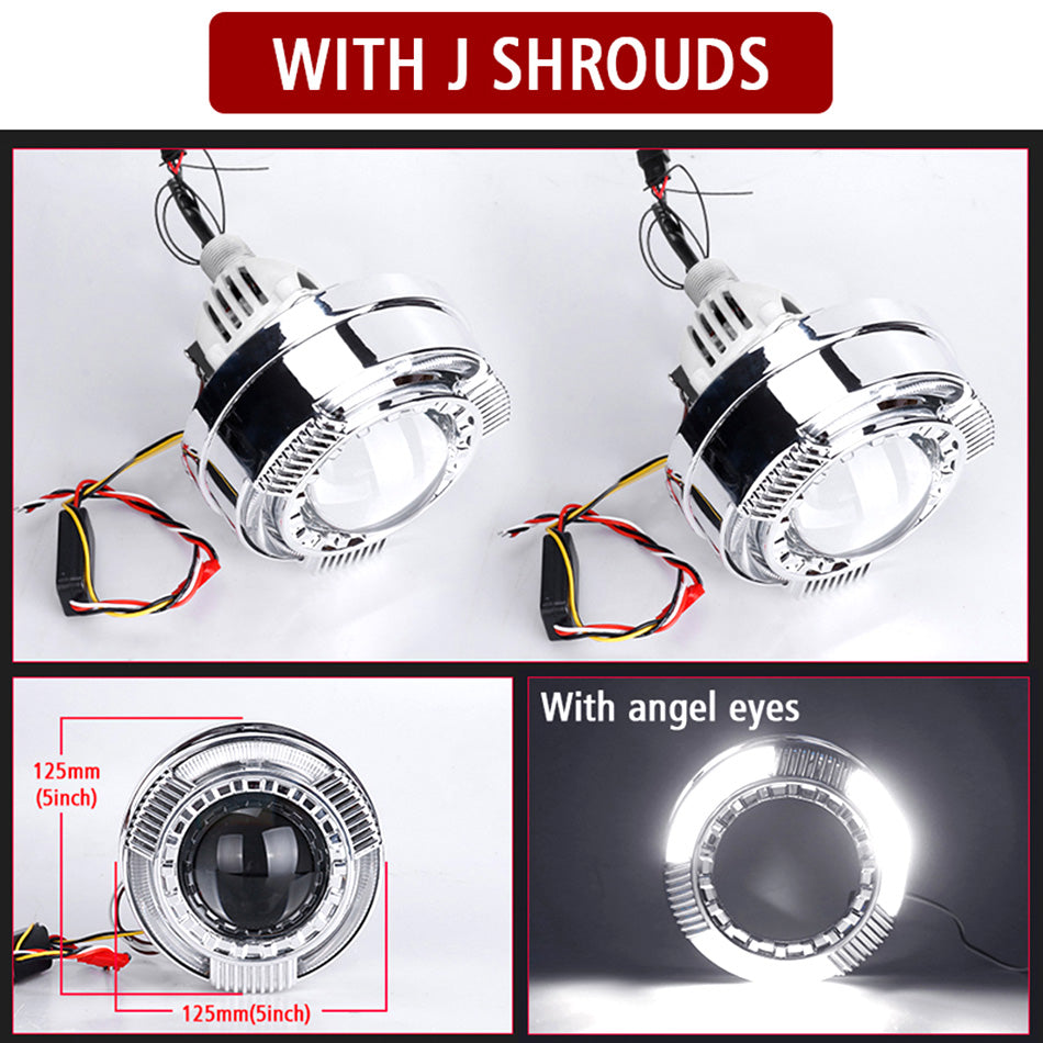 3.0 Inch Bi LED Lens 30000 Lumens H4 H7 9005 9006 LED Bulb Headlight BiLed Projector Lenses Car Lights 4300K Car Retrofit Lights