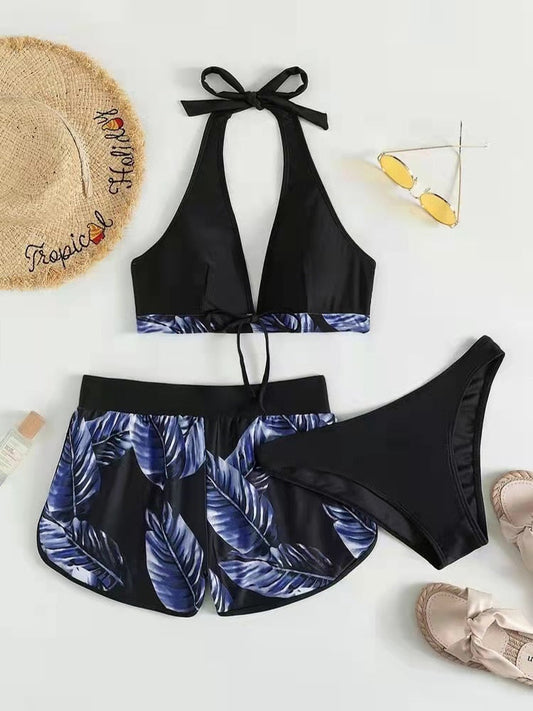 3 pieces Summer Print Swimsuits Bikini Sets Female Swimwear 2023 Sports Beach Wear Bathing Suit Girls Pool Women Swimming Suit