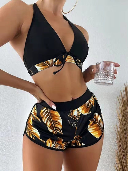 3 pieces Summer Print Swimsuits Bikini Sets Female Swimwear 2023 Sports Beach Wear Bathing Suit Girls Pool Women Swimming Suit