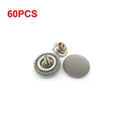 30/60Pcs Car Interior Roof Buckles Headliner Ceiling Cloth Fixing Screw Care Fabric Buckle Rivets Retainer Cap Repair Automotive grey-60pcs