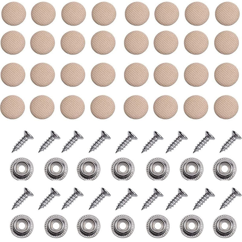 30/60Pcs Car Interior Roof Buckles Headliner Ceiling Cloth Fixing Screw Care Fabric Buckle Rivets Retainer Cap Repair Automotive