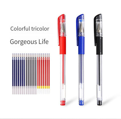 35 PCS Gel Pen Set School Supplies Black Blue Red Ink Color 0.5mm Ballpoint Pen Kawaii Pen Writing Tool School Office Stationery