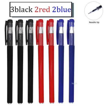 35 PCS Gel Pen Set School Supplies Black Blue Red Ink Color 0.5mm Ballpoint Pen Kawaii Pen Writing Tool School Office Stationery 7Pcs Mix pen B