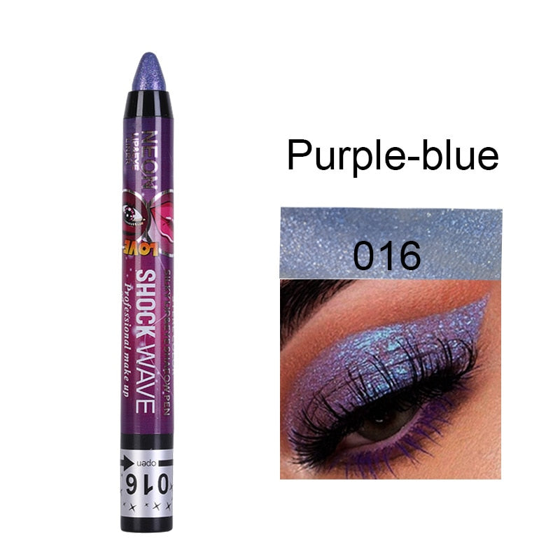 36 Colors Long-lasting Eyeshadow Pencil Waterproof Pigment Blue Brown Black Eyeliner Pen Women Fashion Color Eye Makeup Cosmetic 16