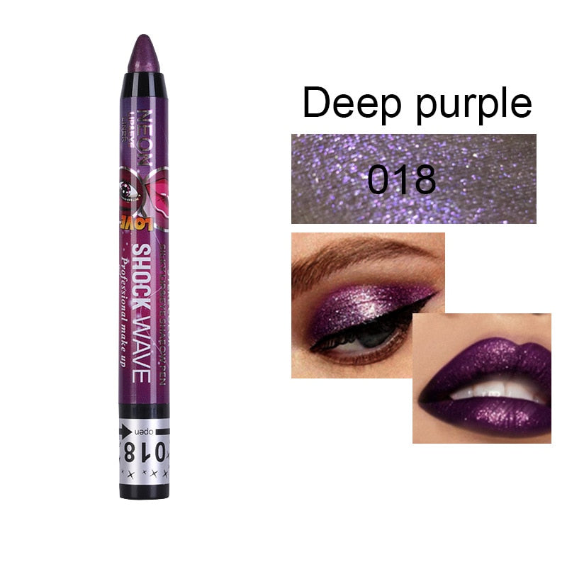36 Colors Long-lasting Eyeshadow Pencil Waterproof Pigment Blue Brown Black Eyeliner Pen Women Fashion Color Eye Makeup Cosmetic 18