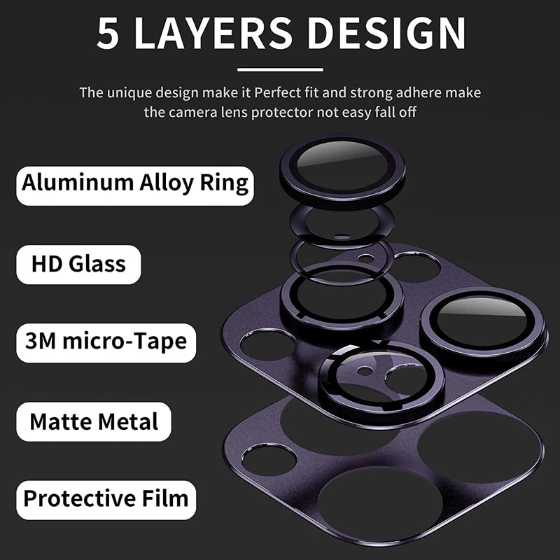 3D Full Cover Camera Lens Protector for IPhone 13 14 Pro Max 12Mini 14Plus Metal Camera Glass Protector for iPhone 11 12 PRO MAX