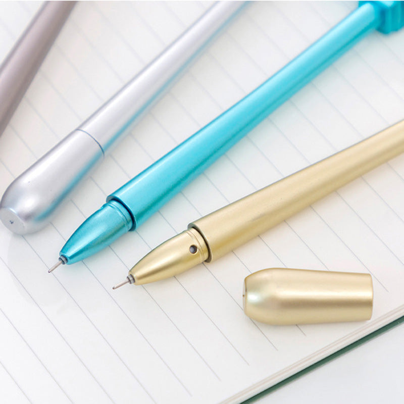 3Pcs/Set Novelty Hammer Shape Gel Pen 0.5mm Black Ink Imitation Metal Creative Stationery School Office Writing Supplies Gift
