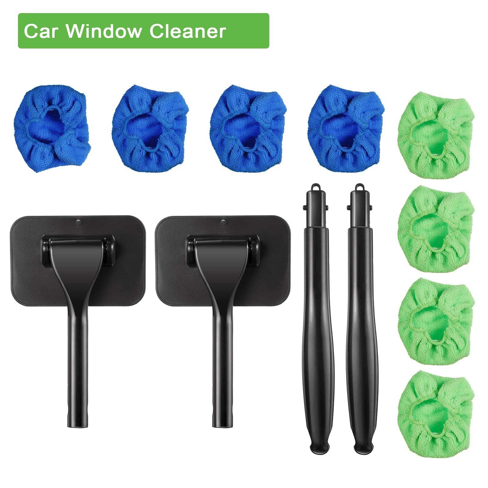 3pcs Car Window Cleaner Brush Kit Windshield Wiper Microfiber Wiper Cleaner Cleaning Brush Auto Cleaning Wash Tool Long Handle