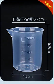 500ml Plastic Measuring Cup, PP Graduated Cup, Thickened Plastic Beaker, Laboratory Chemical Measuring Cup, Kitchen Bar Supplies 100ml