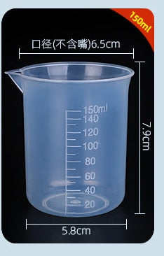 500ml Plastic Measuring Cup, PP Graduated Cup, Thickened Plastic Beaker, Laboratory Chemical Measuring Cup, Kitchen Bar Supplies 150ml