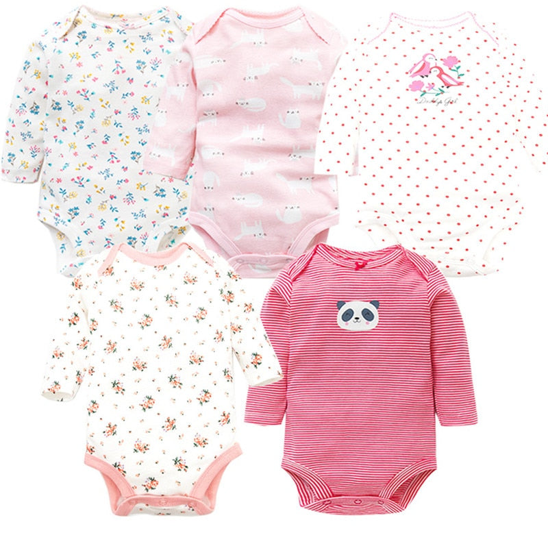 5Pcs/Lot Baby bodysuits High Quality Uniesx Newborn Baby Clothes 100% Cotton Baby Clothing set infant bebe Baby boy girl Clothes