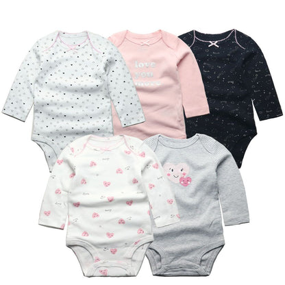 5Pcs/Lot Baby bodysuits High Quality Uniesx Newborn Baby Clothes 100% Cotton Baby Clothing set infant bebe Baby boy girl Clothes multi