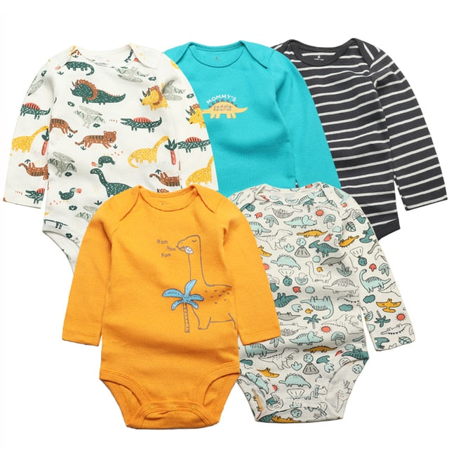 5Pcs/Lot Baby bodysuits High Quality Uniesx Newborn Baby Clothes 100% Cotton Baby Clothing set infant bebe Baby boy girl Clothes