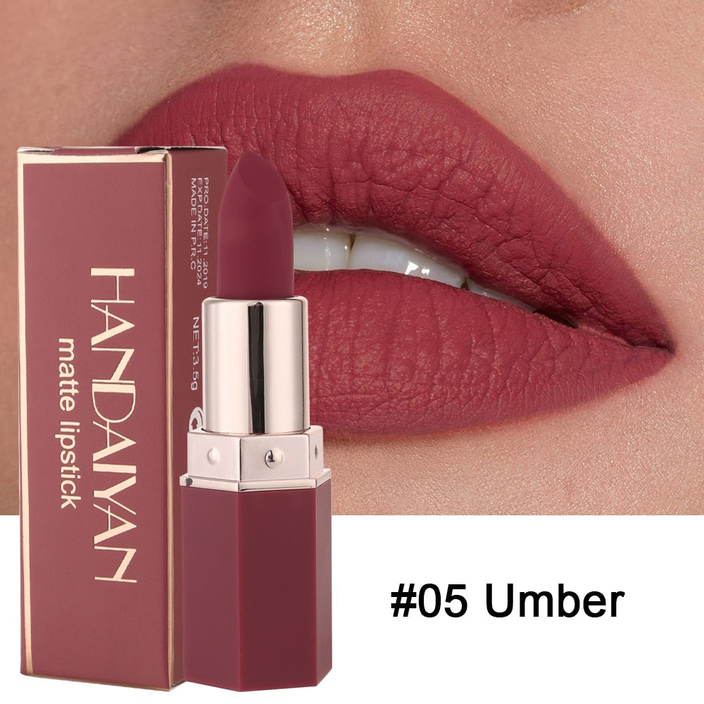 6 Colors Waterproof Nude Matte Lipsticks Long Lasting Lip Stick Not Fading Sexy Red Pink Velvet Lipsticks Makeup Cosmetic Batom