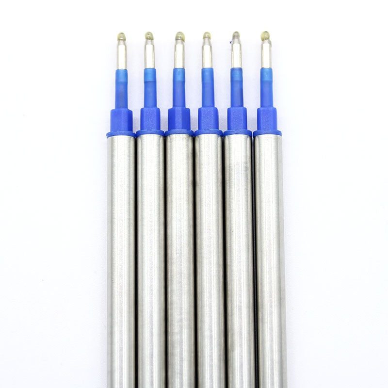 6 pcs/lot high quality beads pen refill ball rolling ball pen refill school office stationery 6PCS Blue