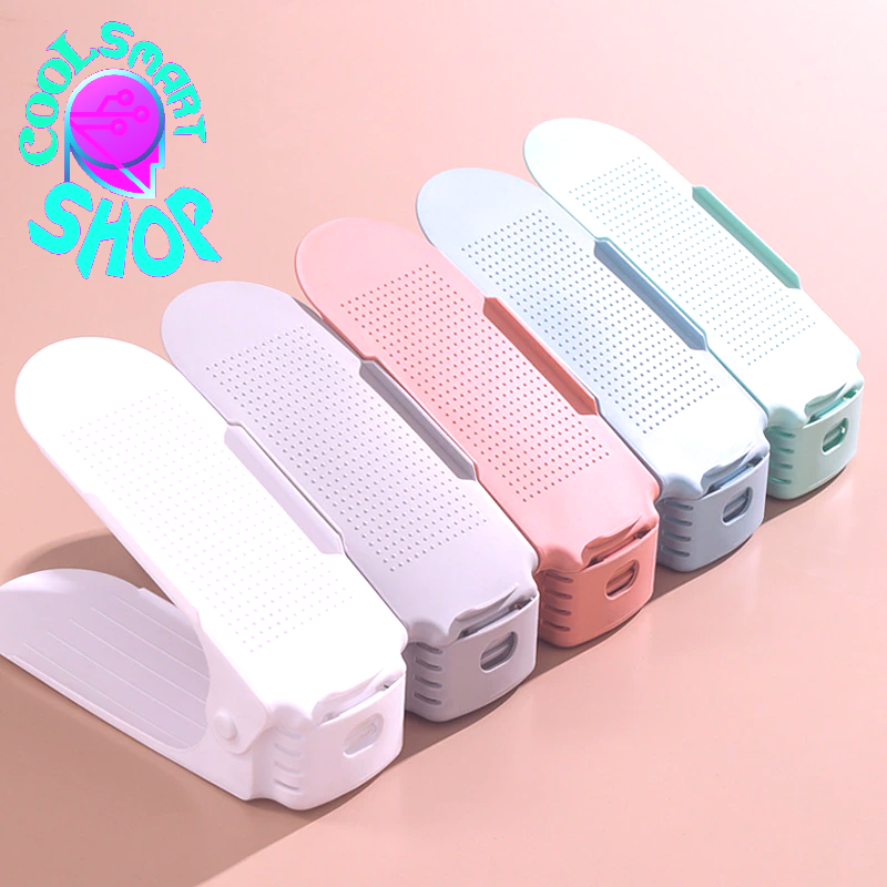 6PCS Durable Adjustable Shoe Organizer Wardrobe Shoes Storasge Footwear Support Slot Space Saving Shoes Storage Rack Shoebox